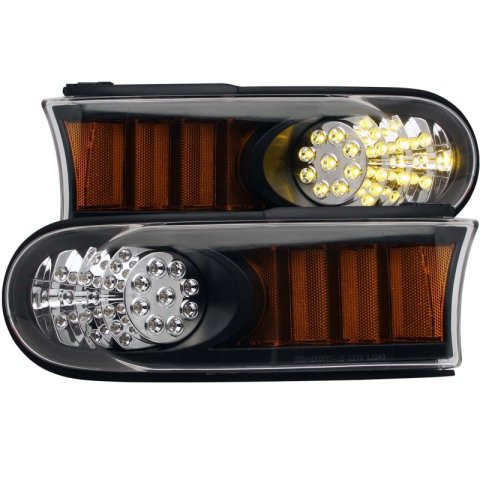 ANZO 2007-2013 Toyota Fj Cruiser LED Parking Lights Black w/ Amber Reflector thumbnail 3
