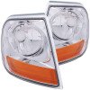ANZO Corner Lights 1997-2003 Ford F-150 Harley-Davidson Style Corner Lights Chrome w/ Amber Rflct thumbnail 7