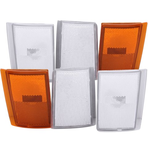 ANZO Corner Lights 1988-1993 Chevrolet C1500 Euro Corner Lights 4 Clear and 2 Amber 6pc thumbnail 3