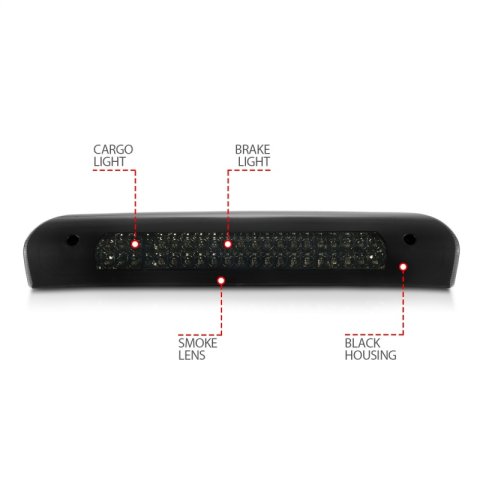 ANZO 2002-2008 Dodge Ram 1500 LED 3rd Brake Light Smoke B - Series thumbnail 8