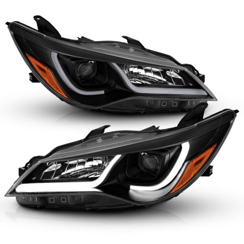 ANZO Projector Headlights With Plank Style Design Black w/Amber 15-16 Toyota Camry (4DR) thumbnail 6