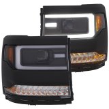 ANZO 16-17 Chevy Silverado 1500 Prjctr. Headlight Plank Styl. w/Amber (Only Work w/HID Equip. Truck) thumbnail 4