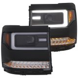 ANZO 16-17 Chevy Silverado 1500 Prjctr. Headlight Plank Styl. w/Amber (Only Work w/HID Equip. Truck) thumbnail 6