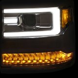 ANZO 16-17 Chevy Silverado 1500 Projector Headlights Plank Style Design Chrome w/ Amber thumbnail 9