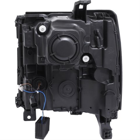 ANZO 16+ Chevy Silverado 1500 Projector Headlights Plank Style Black w/Amber/Sequential Turn Signal thumbnail 3