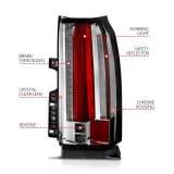 ANZO 2015-2017 Chevrolet Suburban/Tahoe LED Taillights Chrome thumbnail 9