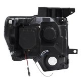 ANZO 2009-2014 Ford F-150 Projector Headlights w/ U-Bar Switchback Black w/ Amber thumbnail 6