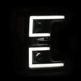 ANZO LED Headlights 17-18 Ford F-250 Super Duty Plank-Style L.E.D. Headlight Black (Pair) thumbnail 6