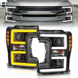 ANZO LED Headlights 17-18 Ford F-250 Super Duty Plank-Style L.E.D. Headlight Black (Pair) thumbnail 7
