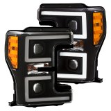 ANZO LED Headlights 17-18 Ford F-250 Super Duty Plank-Style L.E.D. Headlight Black (Pair) thumbnail 9