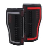 ANZO 2017+ Ford F-250 LED Taillights - Black/Clear thumbnail 8