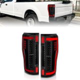 ANZO 2017+ Ford F-250 LED Taillights - Black/Clear thumbnail 9