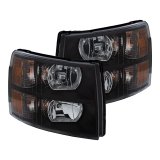ANZO 2007-2013 Chevrolet Silverado Crystal Headlights Black thumbnail 4