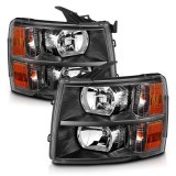 ANZO 2007-2013 Chevrolet Silverado Crystal Headlights Black thumbnail 6