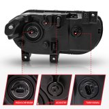 ANZO 2008-2014 Dodge Challenger Crystal Headlights Black thumbnail 9