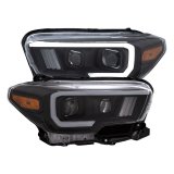 ANZO 2016-2017 Toyota Tacoma Projector Headlights w/ Plank Style Switchback Black w/ Amber w/ DRL thumbnail 7