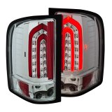 ANZO 2007-2013 Chevrolet Silverado 1500 LED Taillights Chrome thumbnail 4