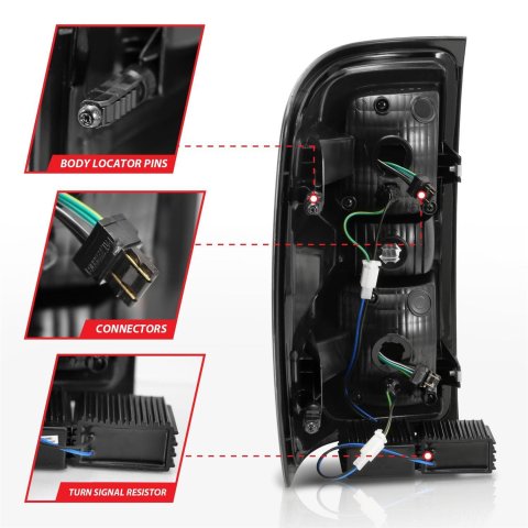 ANZO 2014-2018 Chevy Silverado 1500 LED Taillights Black thumbnail 4