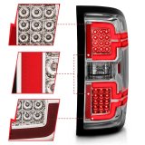ANZO 2014-2018 Chevy Silverado 1500 LED Taillights Chrome thumbnail 1
