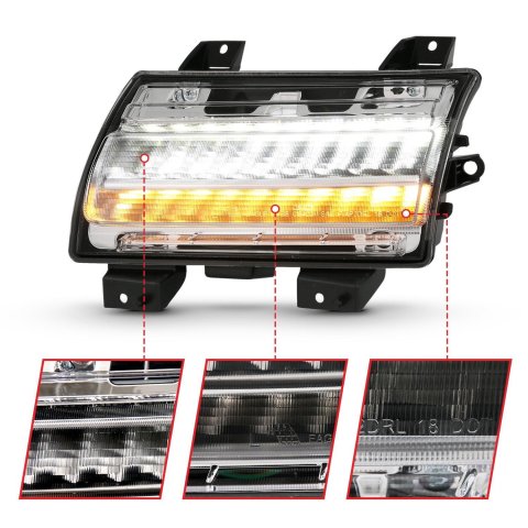 ANZO 18-19 Jeep Wrangler JL Halogen Chrome Clear w/ Sequential Signal thumbnail 3