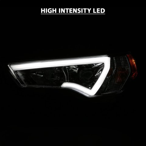 ANZO 14-18 Toyota 4 Runner Plank Style Projector Headlights Chrome w/ Amber thumbnail 6