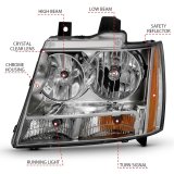 ANZO 2007-2014 Chevy Tahoe Crystal Headlight Chrome Amber(OE) thumbnail 2