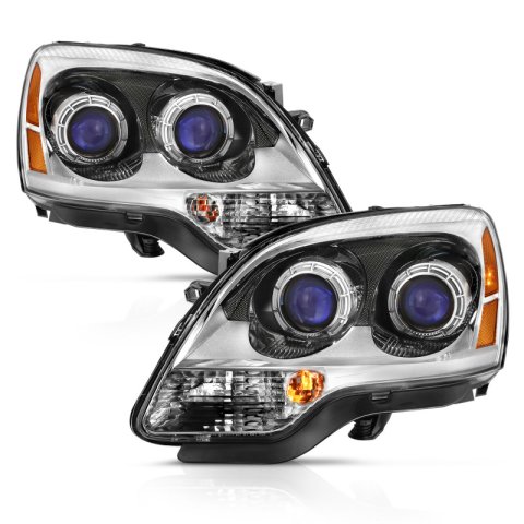 ANZO 2007-2008 GMC Acadia Crystal Headlight Chrome Amber(OE) thumbnail 8