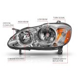 ANZO 2005-2008 Toyota Corolla Crystal Headlight Chrome Amber thumbnail 6
