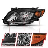 ANZO 2009-2010 Toyota Corolla Crystal Headlight Black Amber thumbnail 5