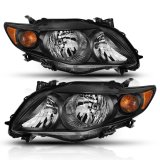 ANZO 2009-2010 Toyota Corolla Crystal Headlight Black Amber thumbnail 8