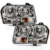 ANZO 2005-2010 Chrysler 300 Crystal Headlight Chrome Amber thumbnail 7