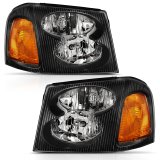 ANZO 2002-2009 GMC Envoy Crystal Headlight Black Amber thumbnail 5