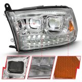 ANZO 2009-2018 Dodge Ram 1500 Led Projector Plank Style Switchback H.L Halo Chrome Amber (OE Style) thumbnail 2
