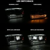 ANZO 2009-2018 Dodge Ram 1500 Led Projector Plank Style Switchback H.L Halo Chrome Amber (OE Style) thumbnail 6