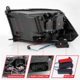 ANZO 2009-2018 Dodge Ram 1500 Led Projector Plank Style Switchback H.L Halo Chrome Amber (OE Style) thumbnail 7