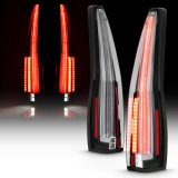 ANZO 2007-2014 Cadillac Escalade Led Taillights Red/Clear thumbnail 1