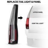 ANZO 2007-2014 Cadillac Escalade Led Taillights Red/Clear thumbnail 8