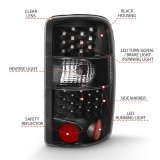 ANZO 2000-2006 Chevrolet Tahoe Led Taillights Black/Clear thumbnail 2