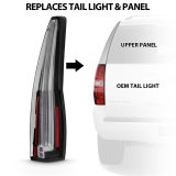 ANZO 2007-2014 Chevrolet Tahoe Led Taillights Red/Clear thumbnail 8