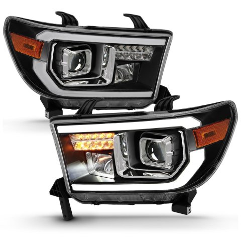 ANZO 2007-2014 Toyota Tundra Projector Light Bar H.L Black Amber(Led High Beam) (Halogen Version) thumbnail 3