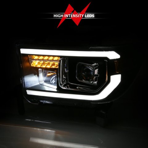 ANZO 2007-2014 Toyota Tundra Projector Light Bar H.L Black Amber(Led High Beam) (Halogen Version) thumbnail 5