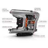 ANZO 2018-2019 Ford F-150 Projector Plank Style H.L. Chrome Amber (Without Switchback) thumbnail 5