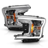 ANZO 2018-2019 Ford F-150 Projector Plank Style H.L. Chrome Amber (Without Switchback) thumbnail 9