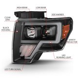 ANZO 2009-2014 Ford F-150 Projector Light Bar G4 H.L. Black Amber thumbnail 3