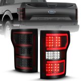 ANZO 18-19 Ford F-150 LED Taillight Black Housing Clear Lens Red Light Bar W/Sequential thumbnail 3