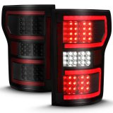 ANZO 18-19 Ford F-150 LED Taillight Black Housing Clear Lens Red Light Bar W/Sequential thumbnail 5