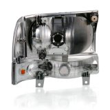 ANZO 2000-2004 Ford Excursion Crystal Headlight w/ Corner Light Chrome Amber (w/o Bulb) thumbnail 3