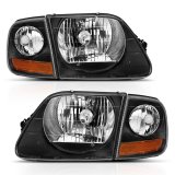 ANZO 1997-2003 Ford F150 Crystal Headlight Black w/ Parking Light thumbnail 1