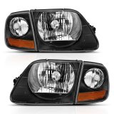 ANZO 1997-2003 Ford F150 Crystal Headlight Black w/ Parking Light thumbnail 5