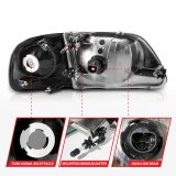 ANZO 1997-2003 Ford F150 Crystal Headlight Black w/ Parking Light thumbnail 7
